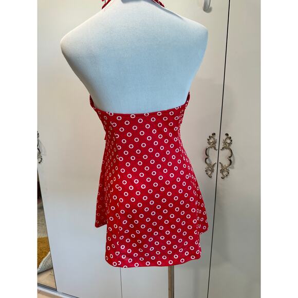 Vintage 60s Swimsuit Red White Size 6 Union Made USA - Picture 5 of 9